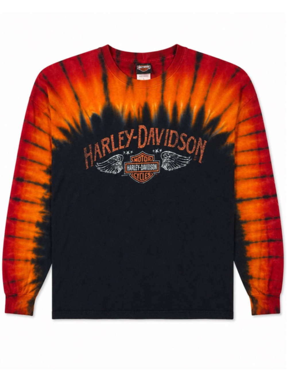 Vintage Harley Davidson Tiger Grizzly Bear West Virginia Mens Large Orange Black